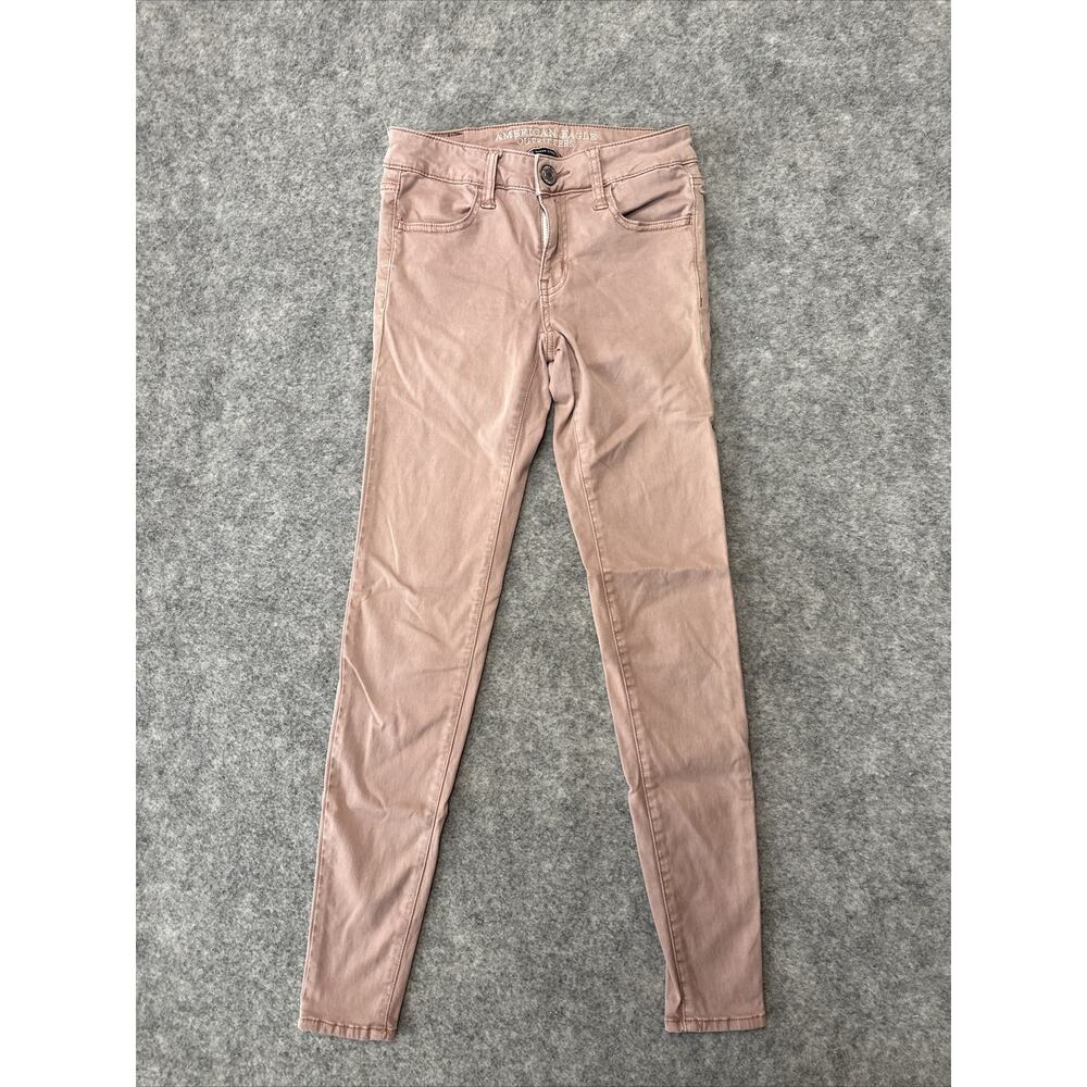 American Eagle Super Stretch Jegging Womens Size 0R Pink Denim